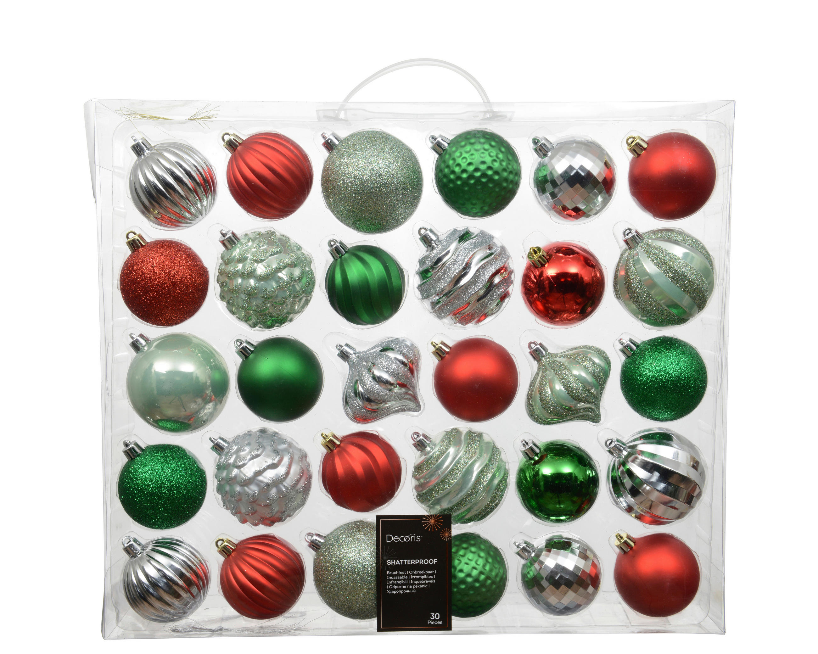 CHRISTBAUMKUGEL-SET  - Multicolor, Basics, Kunststoff (7/41.2/35.2cm)