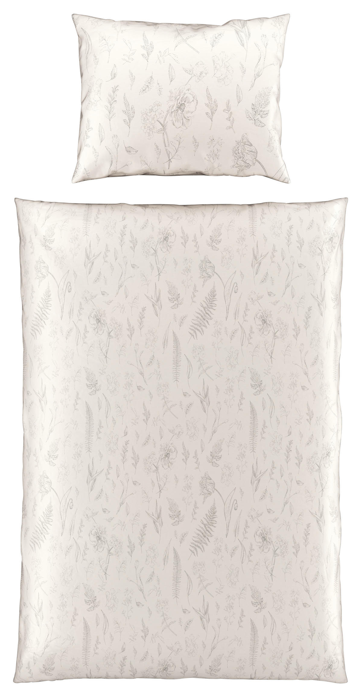 POSTELJNINA DAPHNE 140/200 cm saten bela  - bela, Konvencionalno, tekstil (140/200cm) - Esposa