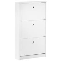 OMARA Z LOPUTAMI ZA ČEVLJE bela - srebrne barve/bela, Moderno, umetna masa/leseni material (58,5/105cm) - Carryhome