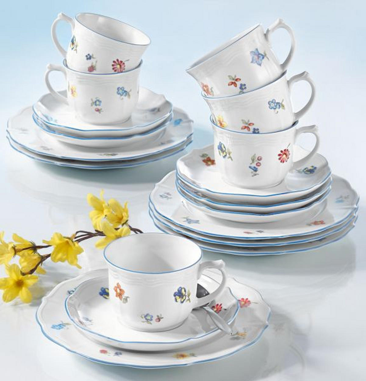 KÁVOVÝ SERVIS porcelán keramika  - viacfarebná/modrá, Trend, keramika (30/15/15cm) - Seltmann Weiden