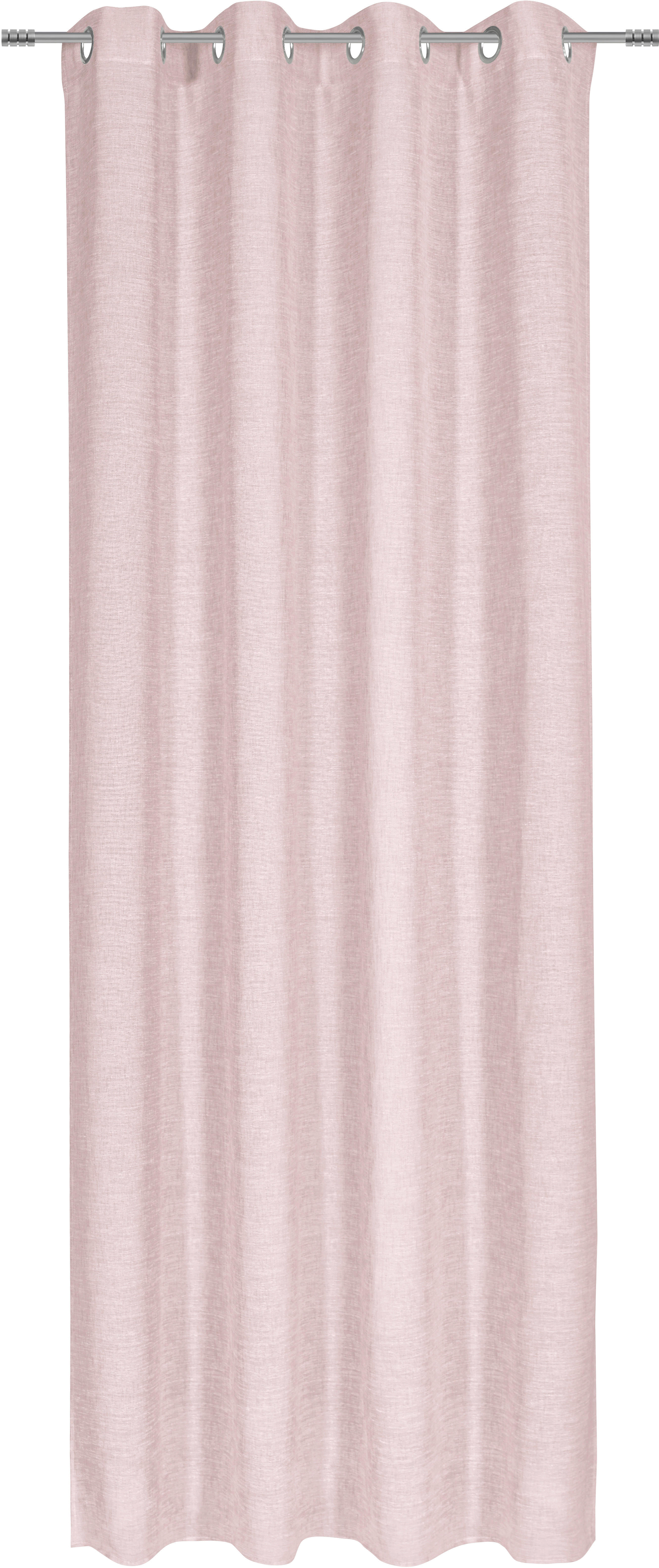 ZAVESA SA KARIKAMA ružičasta - ružičasta, Konvencionalno, tekstil (140/245cm) - Esposa
