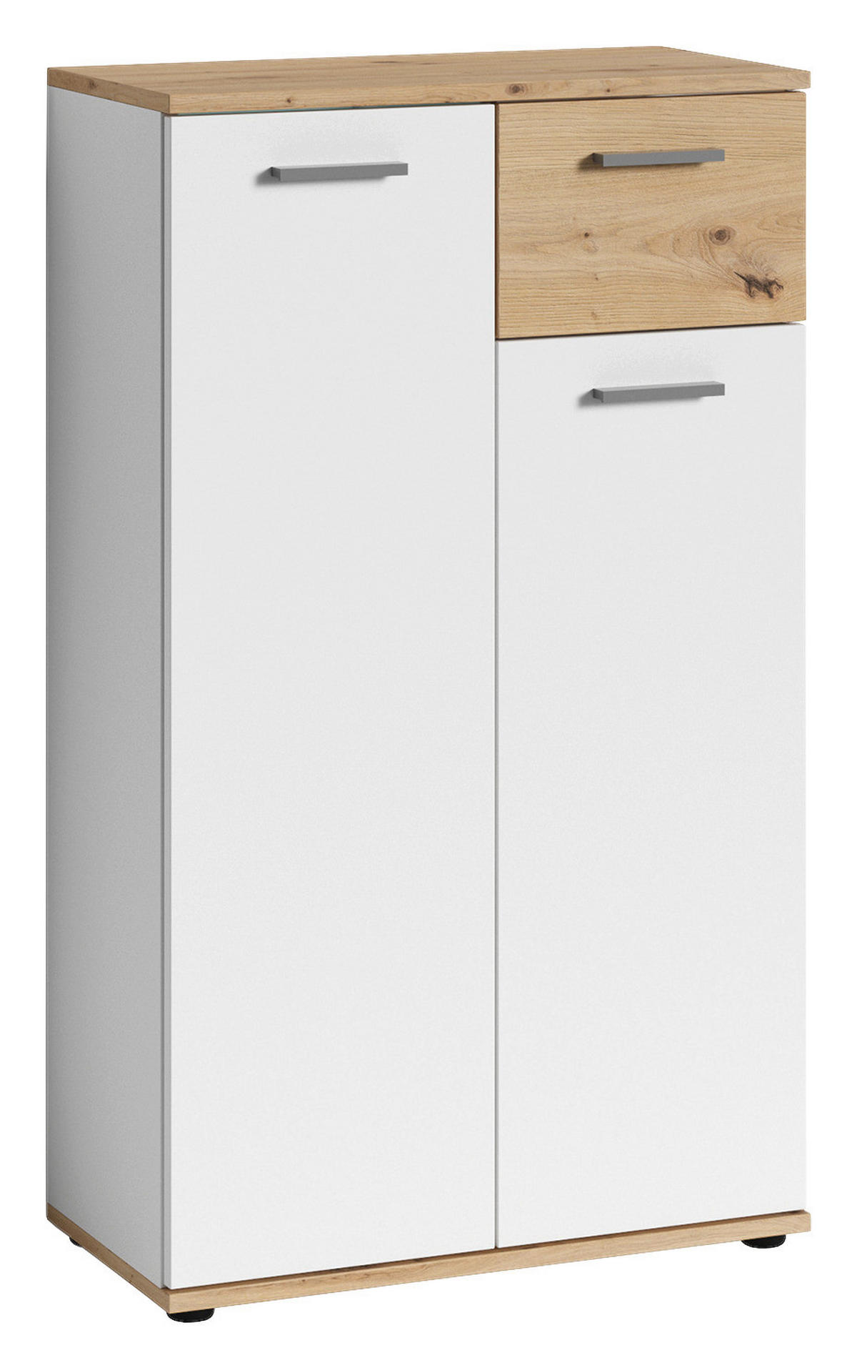KOMMODE  in 60/102/30 cm  - Silberfarben/Eiche Artisan, LIFESTYLE, Holzwerkstoff/Kunststoff (60/102/30cm) - MID.YOU