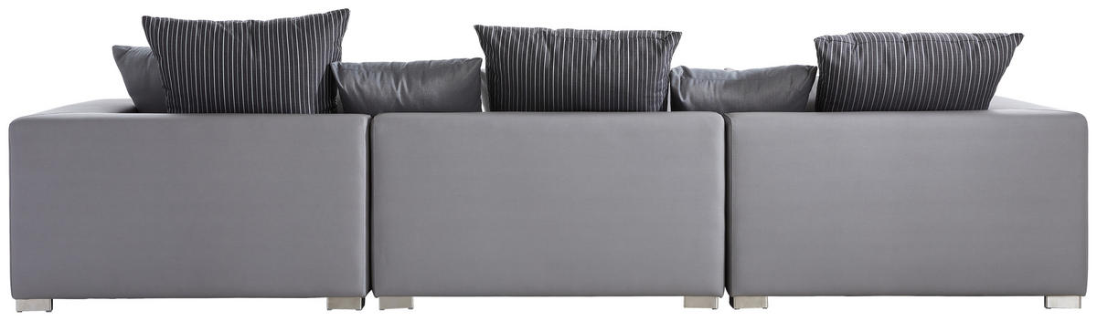 LOUNGESOFA  - Multicolor/Hellgrau, Design, Textil (220/330cm) - Livetastic