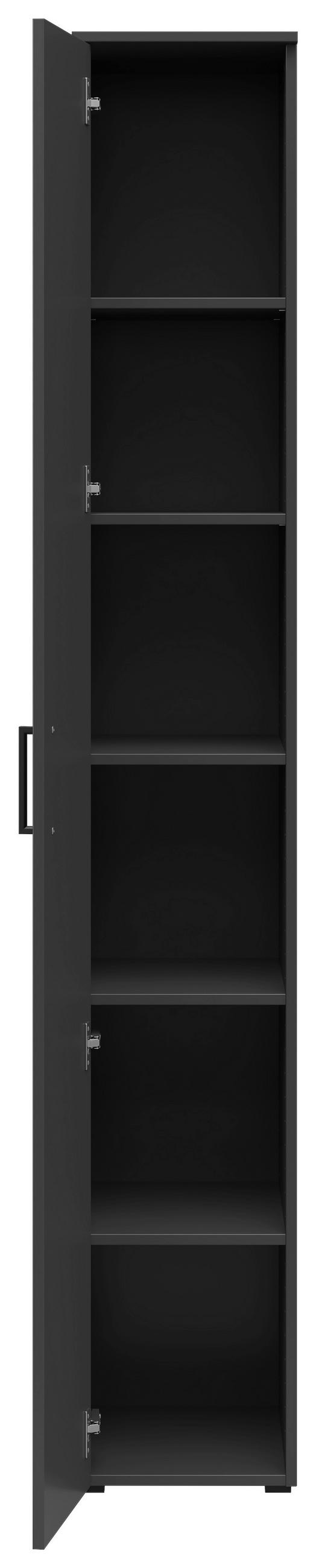 MEHRZWECKSCHRANK 30/195/40 cm  - Schwarz/Graphitfarben, Modern, Holzwerkstoff/Kunststoff (30/195/40cm) - Carryhome
