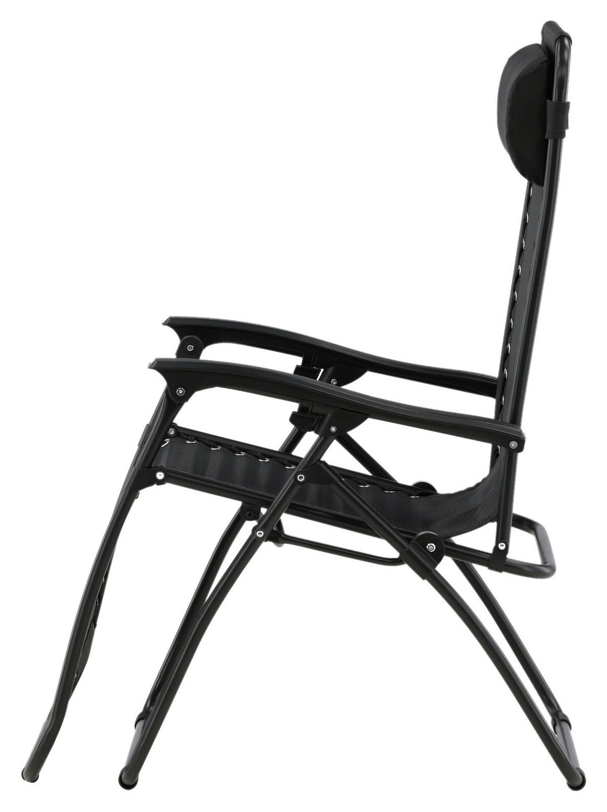 GARTEN-RELAXSESSEL 68/112/90 cm  - Schwarz, KONVENTIONELL, Kunststoff/Textil (68/112/90cm) - Gardenson