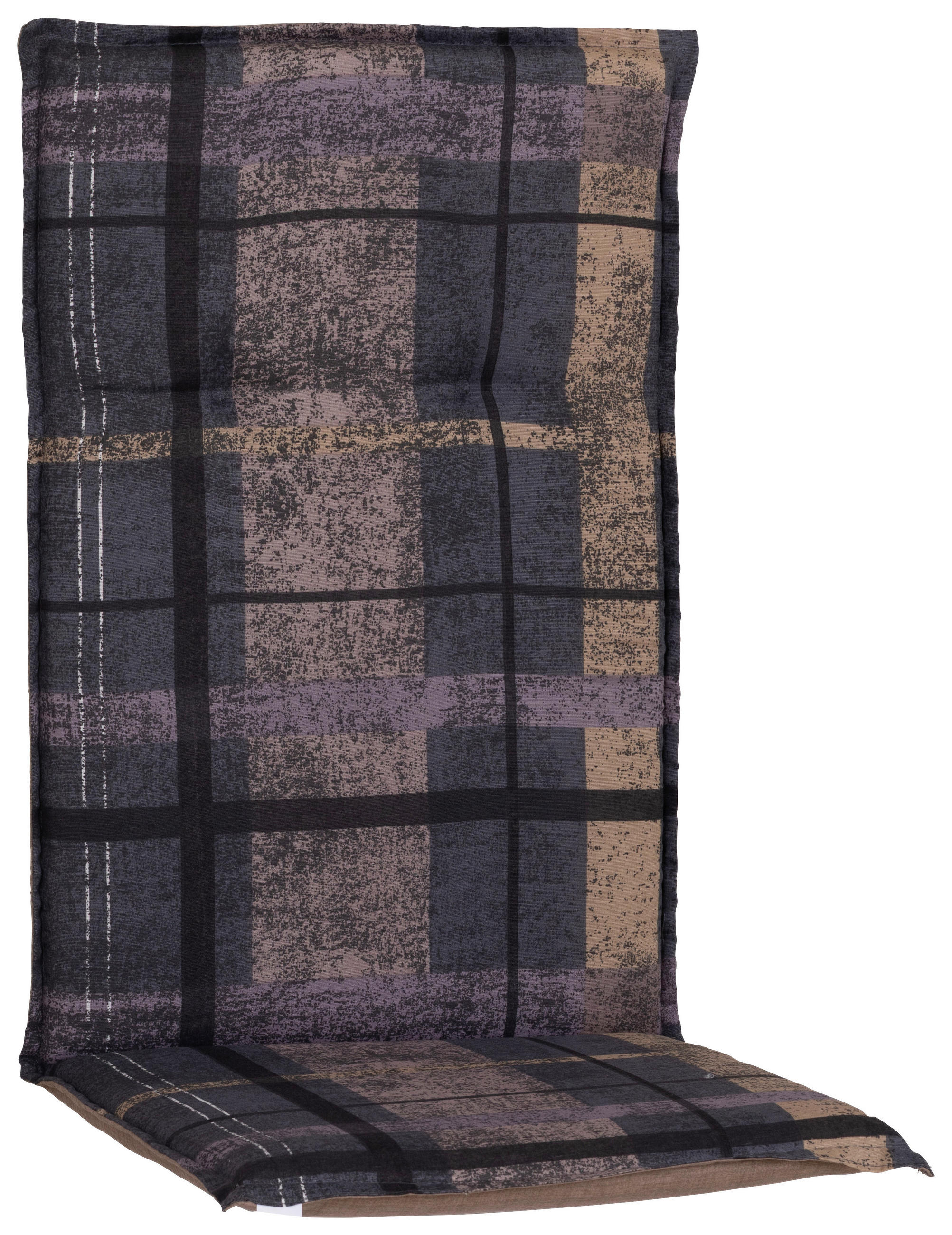 Sesselauflage Hochlehner Grau/Beige