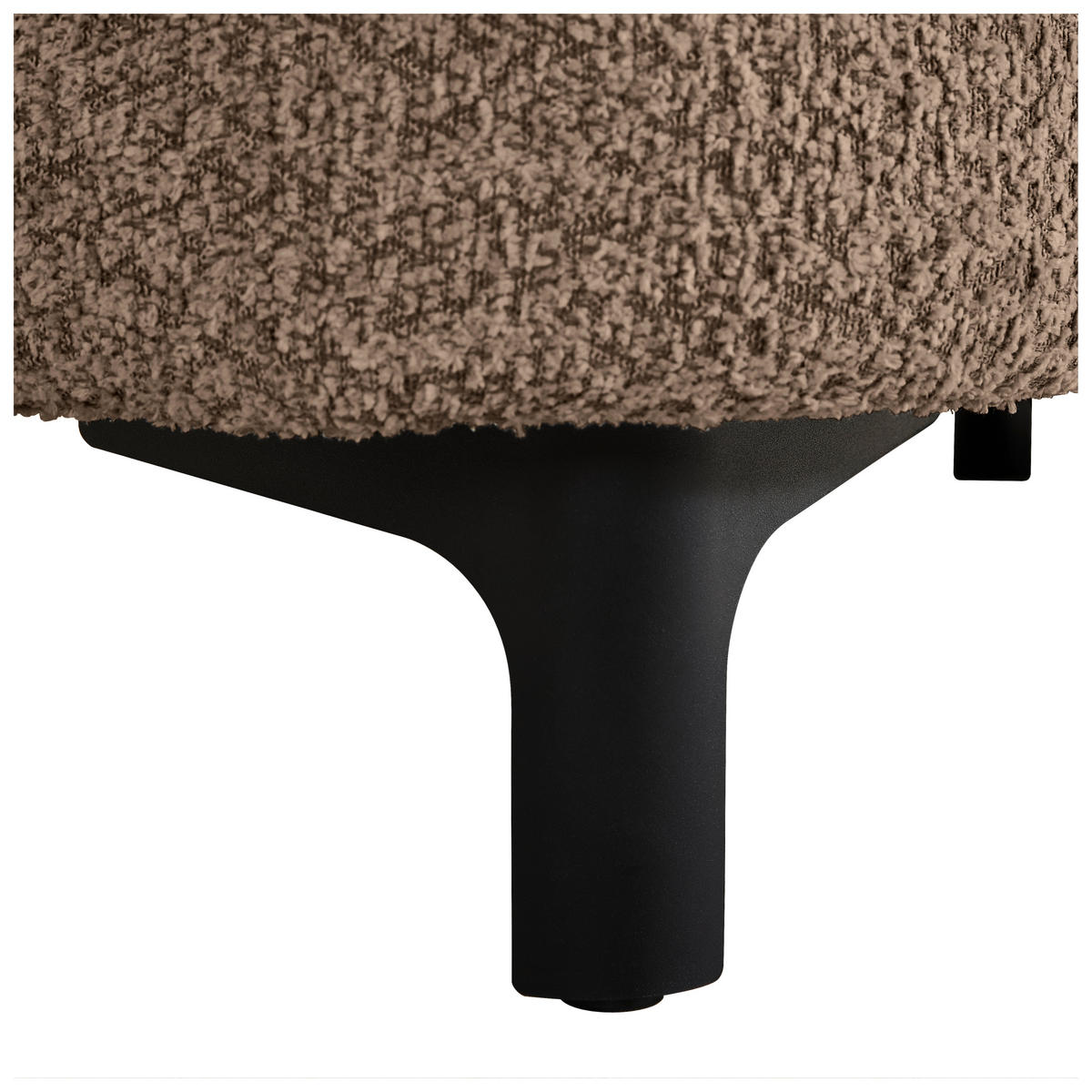 2,5-SITZER  in Chenille Taupe  - Taupe/Schwarz, KONVENTIONELL, Textil/Metall (200/84/99cm) - Carryhome