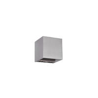ZIDNA LED LAMPA - siva/boja aluminijuma, Dizajnerski, metal (10/10/10cm)