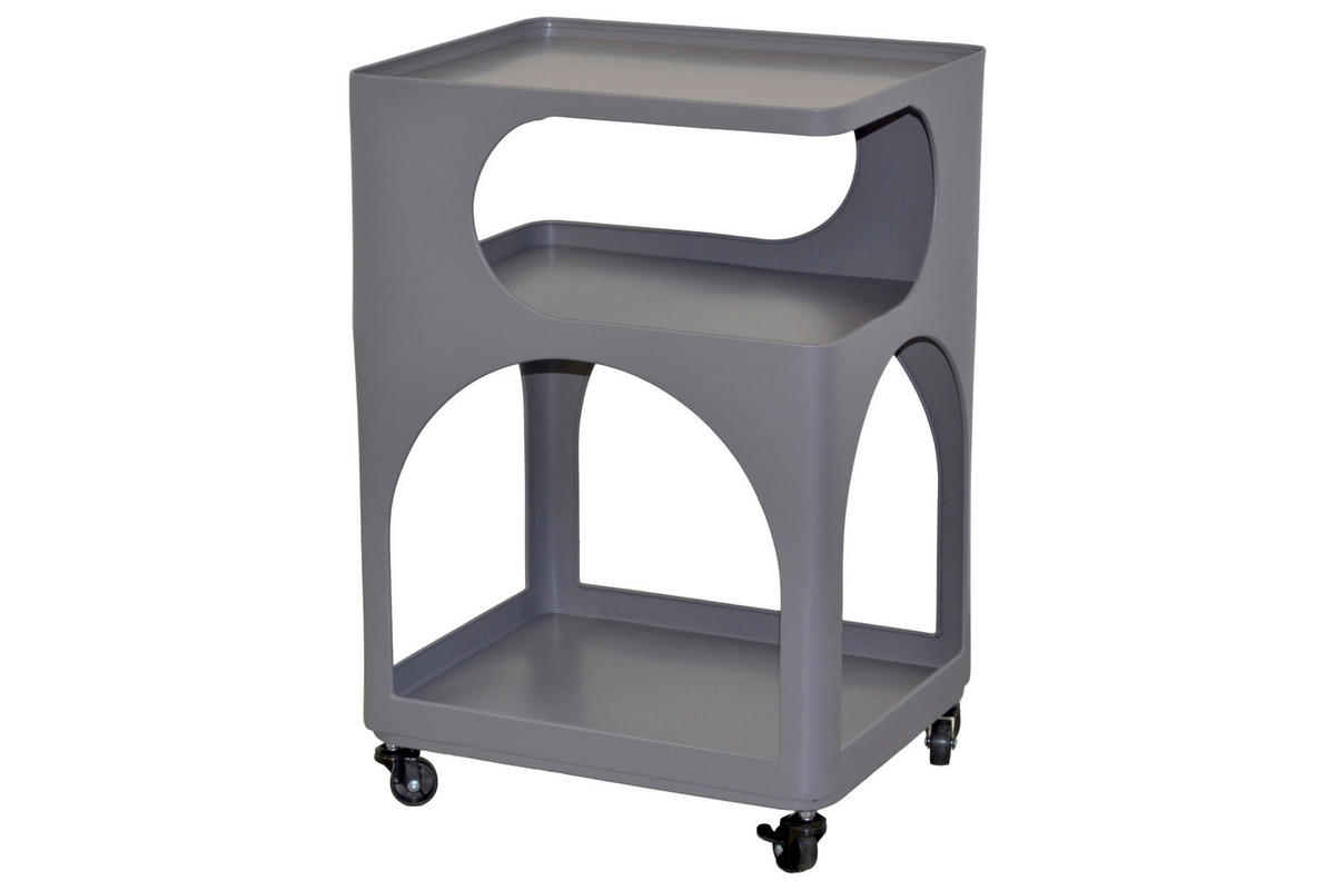 BEISTELLTISCH 40/34/60 cm Grau  - Grau, Design, Kunststoff/Metall (40/34/60cm) - MID.YOU