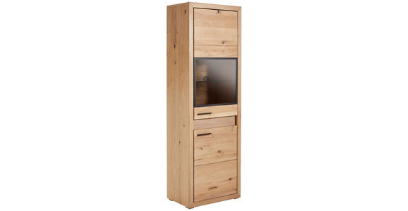 VITRINE 63,8/198,4/41 cm - Schwarz, KONVENTIONELL, Glas/Holz (63,8/198,4/41cm) - Cantus