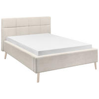 POLSTERBETT 140/200 cm,  in Beige,  - Eichefarben/Beige, KONVENTIONELL, Holz/Textil (140/200cm) - SetOne by Musterring