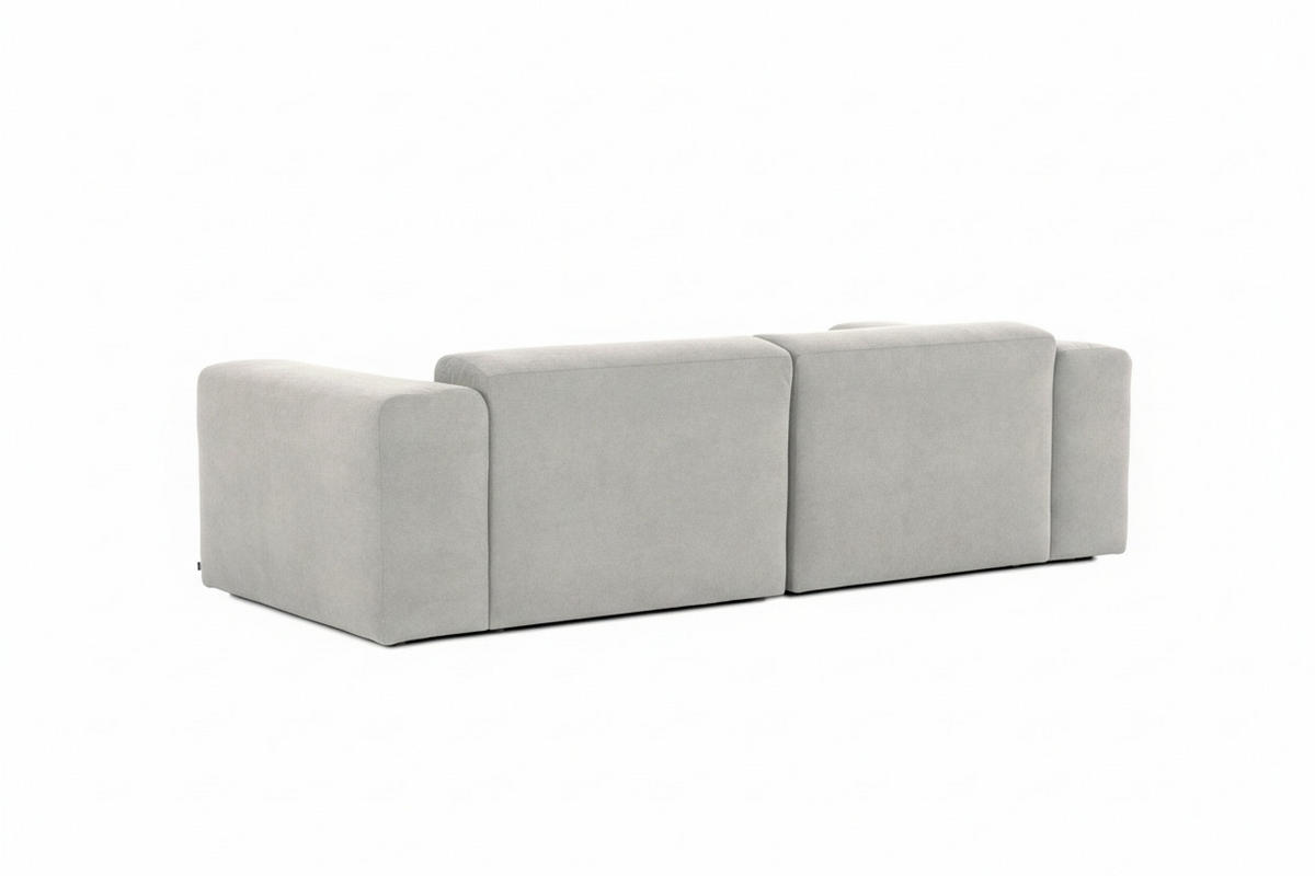 3-SITZER-SOFA MANNE Struktur Hellgrau  - Hellgrau/Schwarz, Design, Kunststoff/Textil (266/76/116cm) - MID.YOU