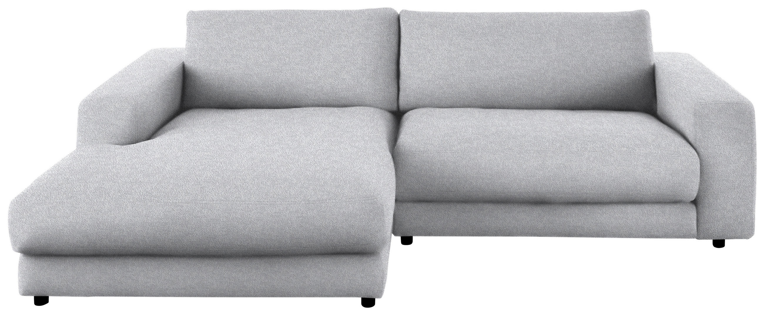 ECKSOFA in Flachgewebe Hellblau  190/270 cm  - Schwarz/Hellblau, Design, Kunststoff/Textil (190/270cm) - Lomoco