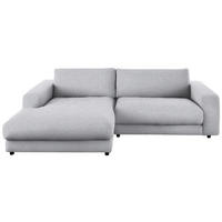 ECKSOFA  in Flachgewebe Hellblau  190/270 cm  - Schwarz/Hellblau, Design, Kunststoff/Textil (190/270cm) - Lomoco