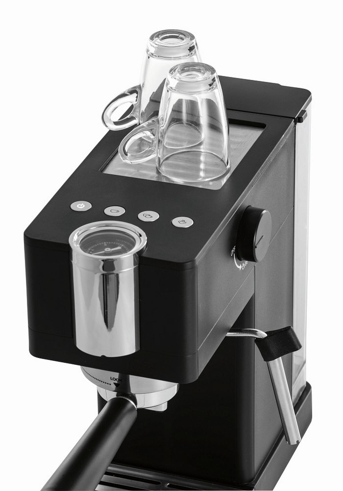 ESPRESSOMASCHINE Barista  - Silberfarben/Schwarz, Design, Kunststoff/Metall (29,5/14/29cm)