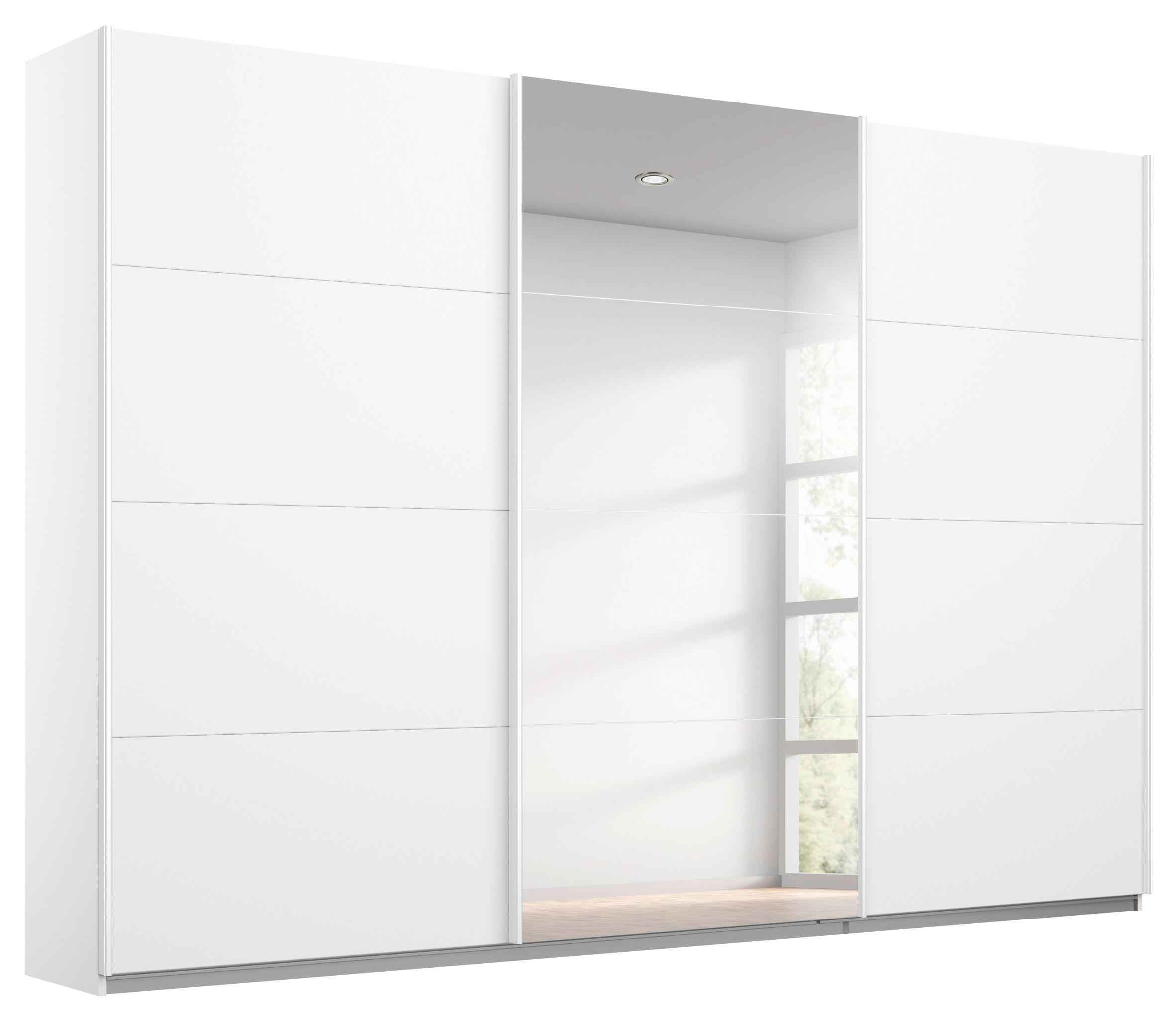 SCHWEBETÜRENSCHRANK 271/210/62 cm 3-türig Weiß  - Weiß, KONVENTIONELL, Holzwerkstoff/Metall (271/210/62cm) - Xora