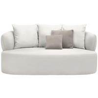 2-SITZER-SOFA  in Plüsch Creme  - Greige/Creme, MODERN, Kunststoff/Textil (177/86/105cm) - Hom`in