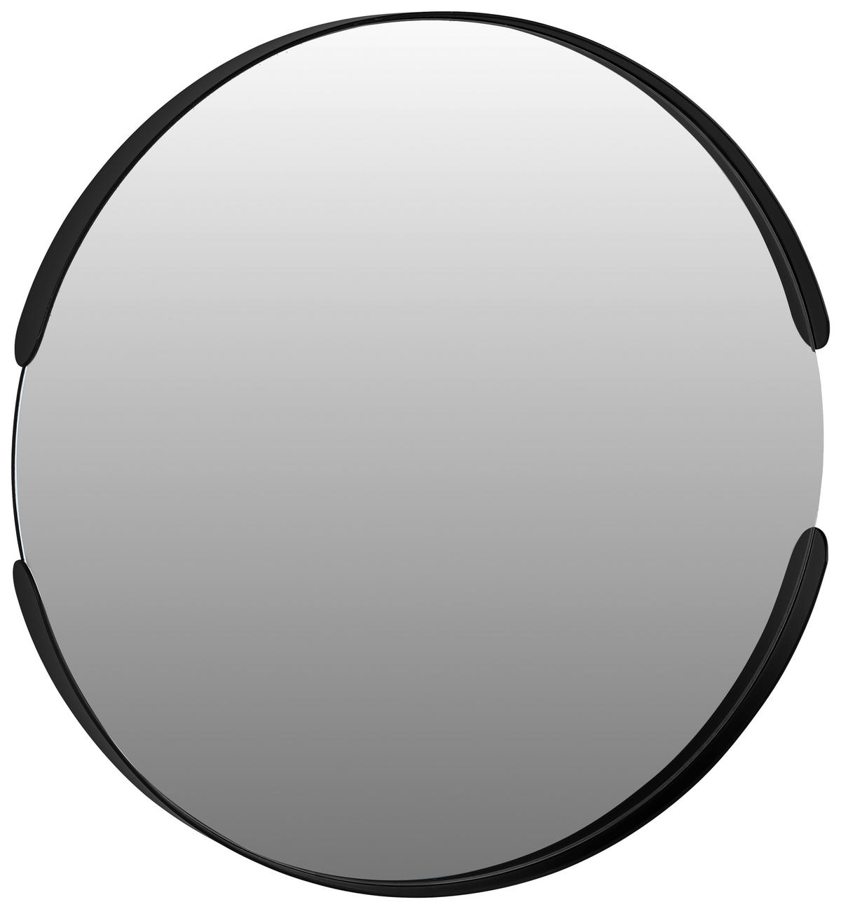 WANDSPIEGEL 40/40/3,5 cm  - Schwarz/Nickelfarben, Trend, Glas/Metall (40/40/3,5cm) - Carryhome