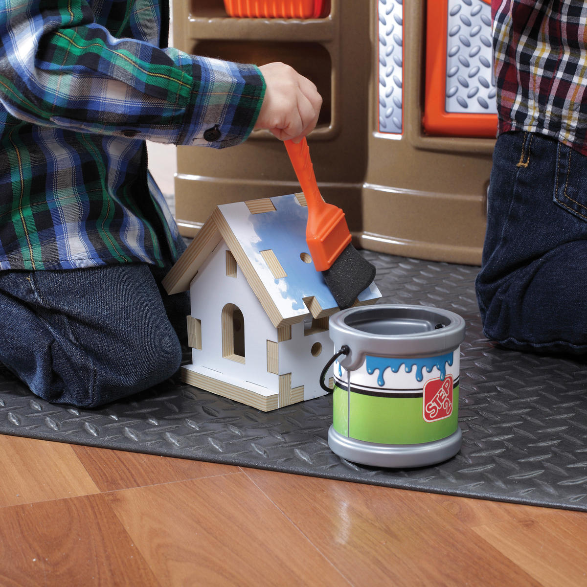 KINDERWERKBANK - Braun/Grau, KONVENTIONELL, Kunststoff (97,8/86,4/86,4cm) - Ambia Garden