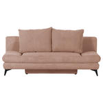 SCHLAFSOFA Cord Rosa  - Schwarz/Rosa, KONVENTIONELL, Textil/Metall (200/78/95cm) - Carryhome