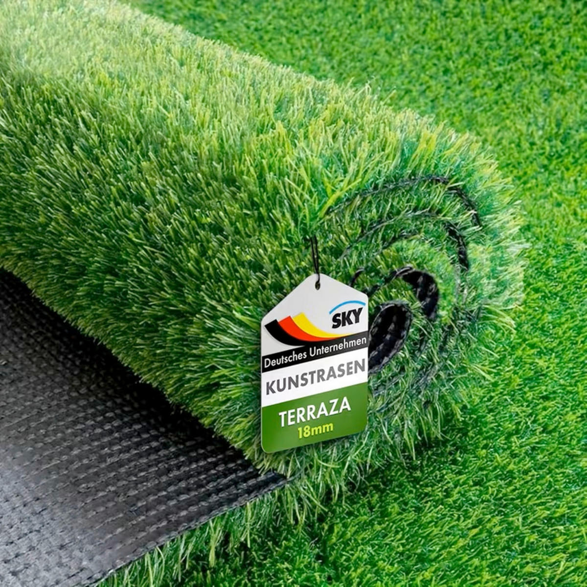 RASENTEPPICH - Grün, Basics, Kunststoff (100/250cm) - Floordirekt