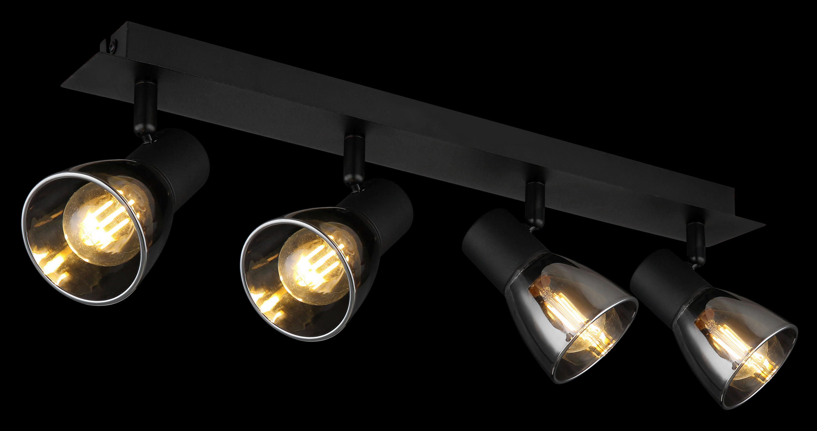 STRAHLER Claude  - Schwarz, Design, Glas/Metall (50/7/15,5cm) - Globo