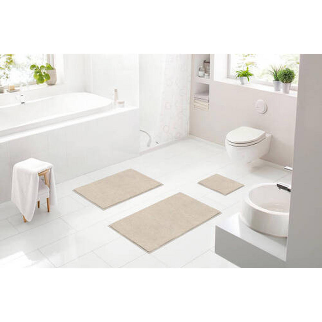 Thumbnail - Grund Badematte Grund, Beige, Textil, Uni, rechteckig, 50x80 cm, Oeko-Tex® Standard 100, Made in Europe, Badtextilien, B...