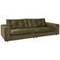 BIGSOFA Olivgrün - Schwarz/Olivgrün, Design, Kunststoff/Textil (290/85/122cm) - Ambiente