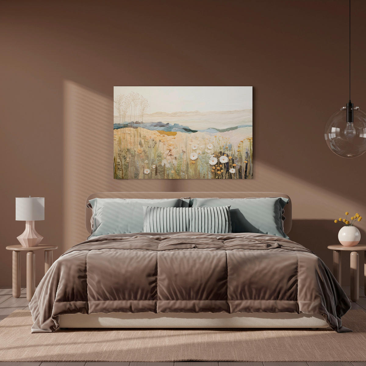 LEINWANDBILD Landschaft & Natur 70/100 cm  - Beige/Multicolor, Basics, Holz/Textil (70/100cm)