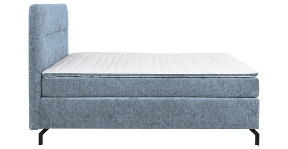 BOXSPRINGBETT 140/200 cm  in Hellblau  - Schwarz/Hellblau, Design, Textil/Metall (140/200cm) - Esposa