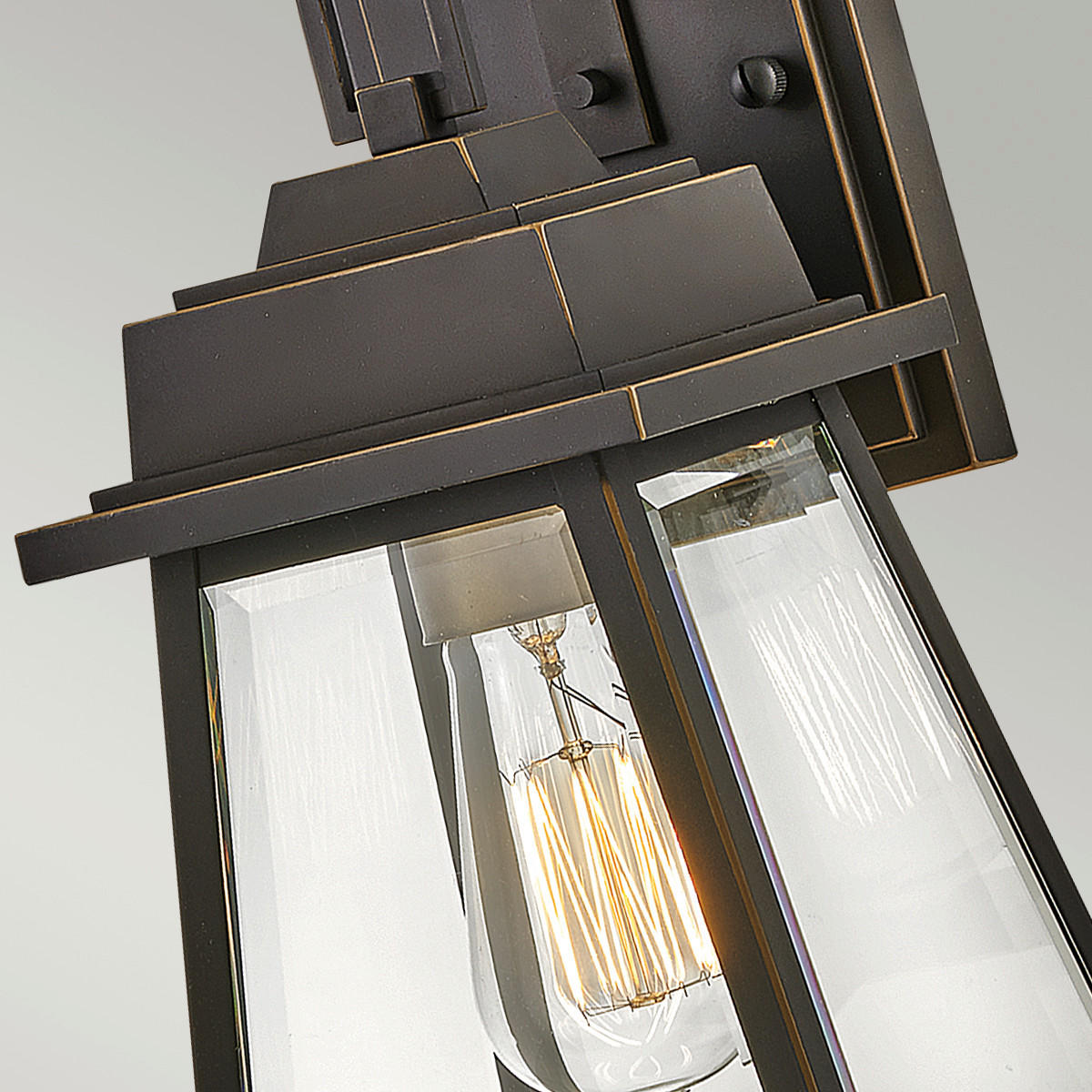 AUSSENWANDLEUCHTE - Messingfarben/Bronzefarben, Konventionell, Glas/Metall (13,6/18,/36,2cm) - Elstead Lighting