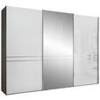 SCHWEBETÜRENSCHRANK  in Anthrazit, Weiß  - Chromfarben/Anthrazit, KONVENTIONELL, Glas/Holzwerkstoff (250/217/67cm) - Dieter Knoll