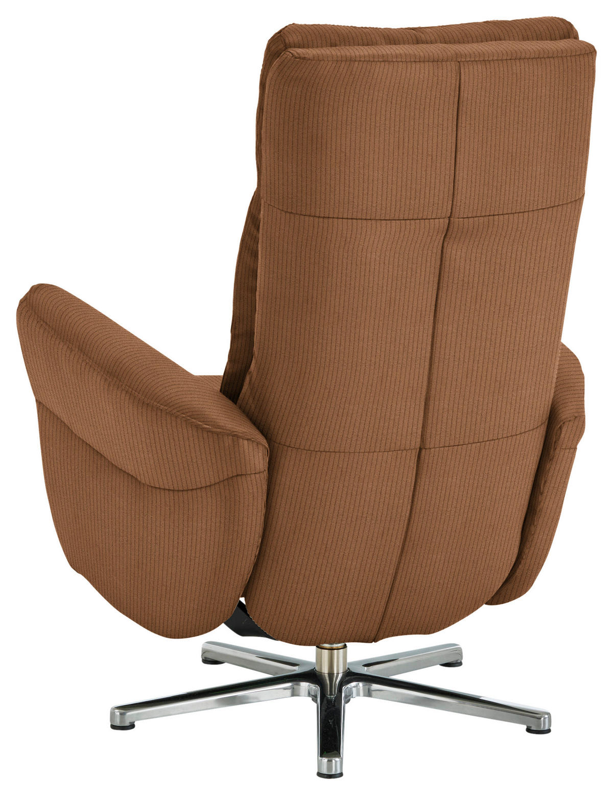 RELAXSESSEL in Textil Cognac  - Chromfarben/Cognac, Design, Textil/Metall (78/113/83cm) - Beldomo Speed