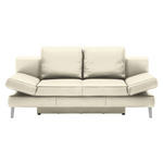 SCHLAFSOFA  in Echtleder Naturfarben  - Chromfarben/Naturfarben, Design, Leder/Metall (200/85/90cm) - Novel