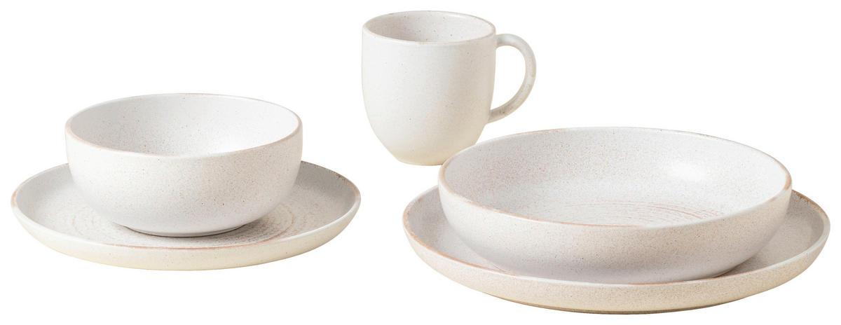 KOMBISERVICE Creme VERMONT 5-teilig 1 Personen  - Creme, Basics, Keramik - Costa Nova