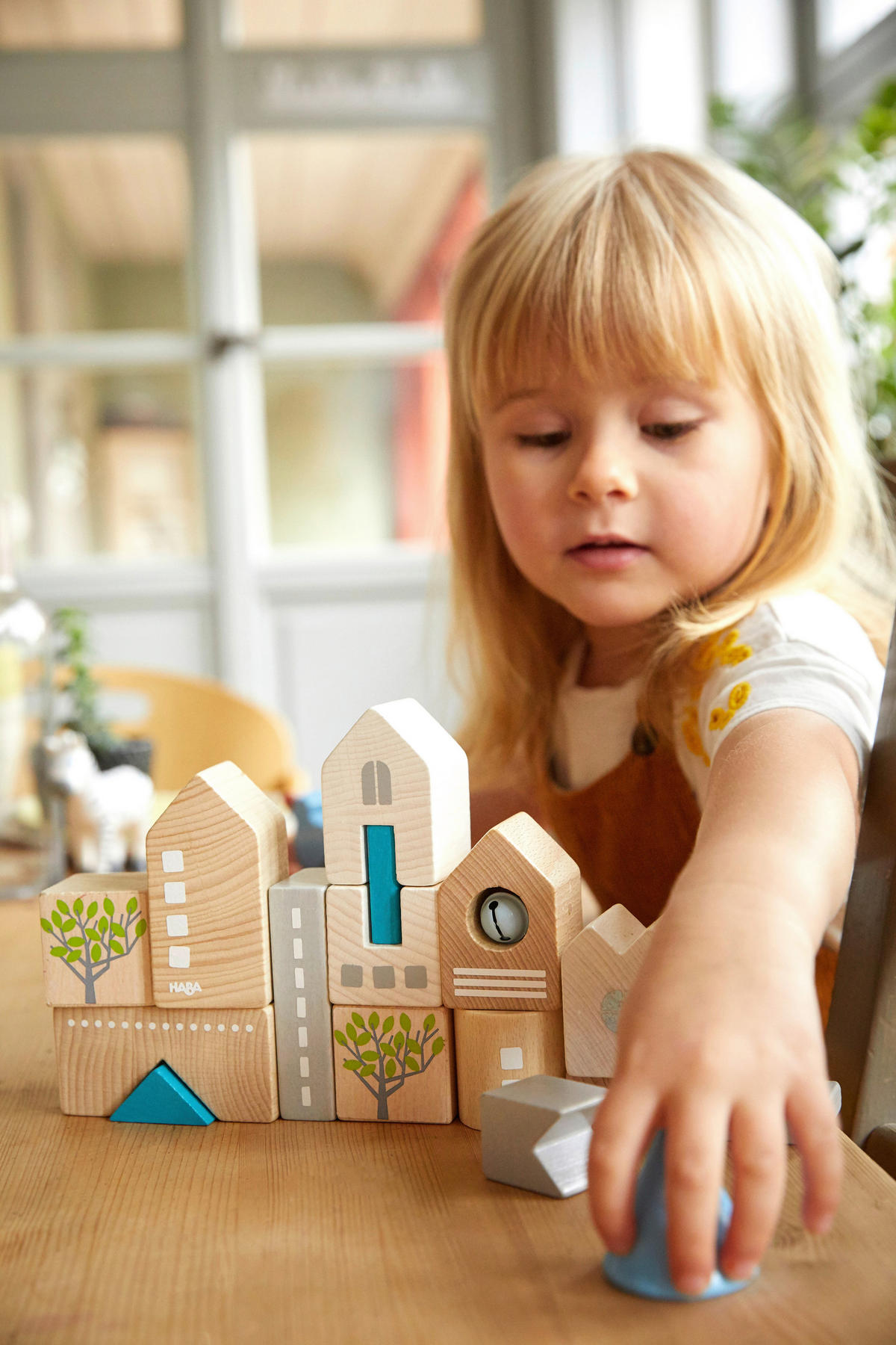 BAUSTEINE - Naturfarben/Weiß, Basics, Holz/Metall - Haba