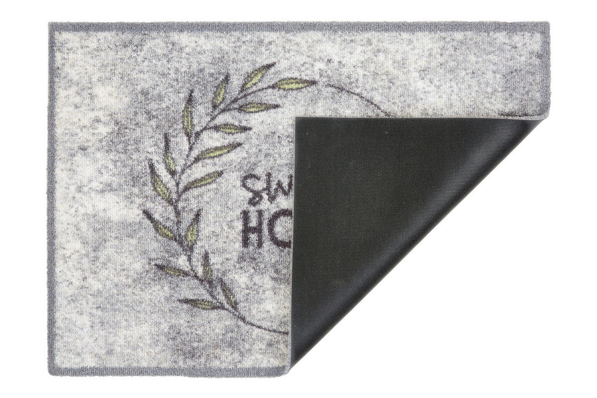 FUßMATTE 50/70 cm Miabella  - Hellgrau, Trend, Kunststoff/Textil (50/70cm)