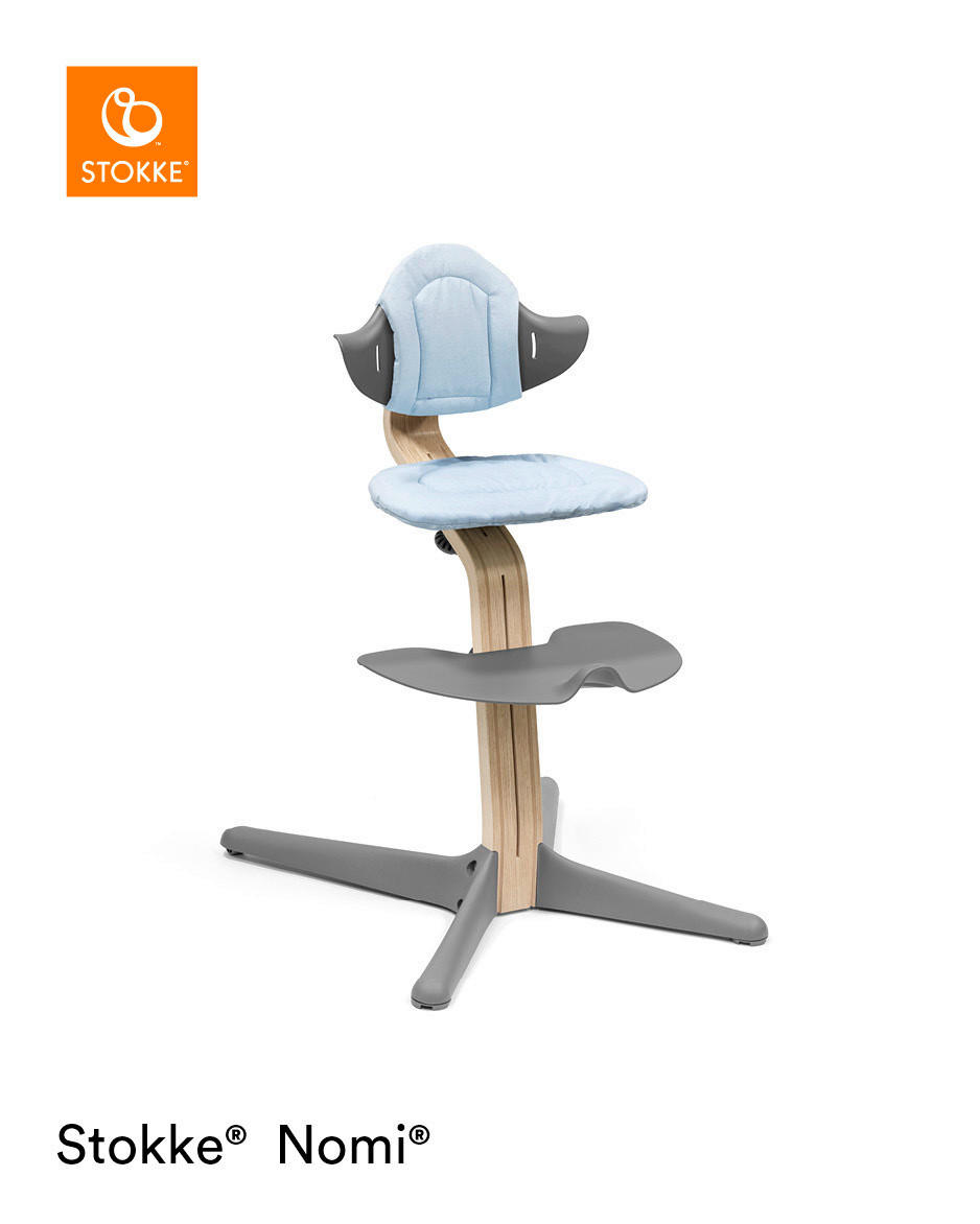 HOCHSTUHLEINLAGE Nomi  - Blau/Grau, Basics, Textil (40/25/1cm) - Stokke