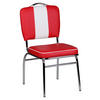 STUHL Rot, Weiß  - Rot/Silberfarben, MODERN, Kunststoff/Metall (47/90/45cm) - MID.YOU