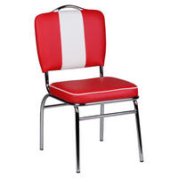 STUHL  in matt  - Weiss/Rot, Modern, Kunststoff/Metall (47/90/45cm) - MID.YOU