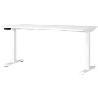 SCHREIBTISCH 160/80/72-118 cm Weiß elektrisch höhenverstellbar  - Weiß, MODERN, Holzwerkstoff/Metall (160/80/72-118cm) - Novel