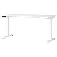 SCHREIBTISCH 160/80/72-118 cm Weiß elektrisch höhenverstellbar  - Weiß, MODERN, Holzwerkstoff/Metall (160/80/72-118cm) - Novel