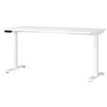 SCHREIBTISCH 160/80/72-118 cm Weiß elektrisch höhenverstellbar  - Weiß, MODERN, Holzwerkstoff/Metall (160/80/72-118cm) - Novel