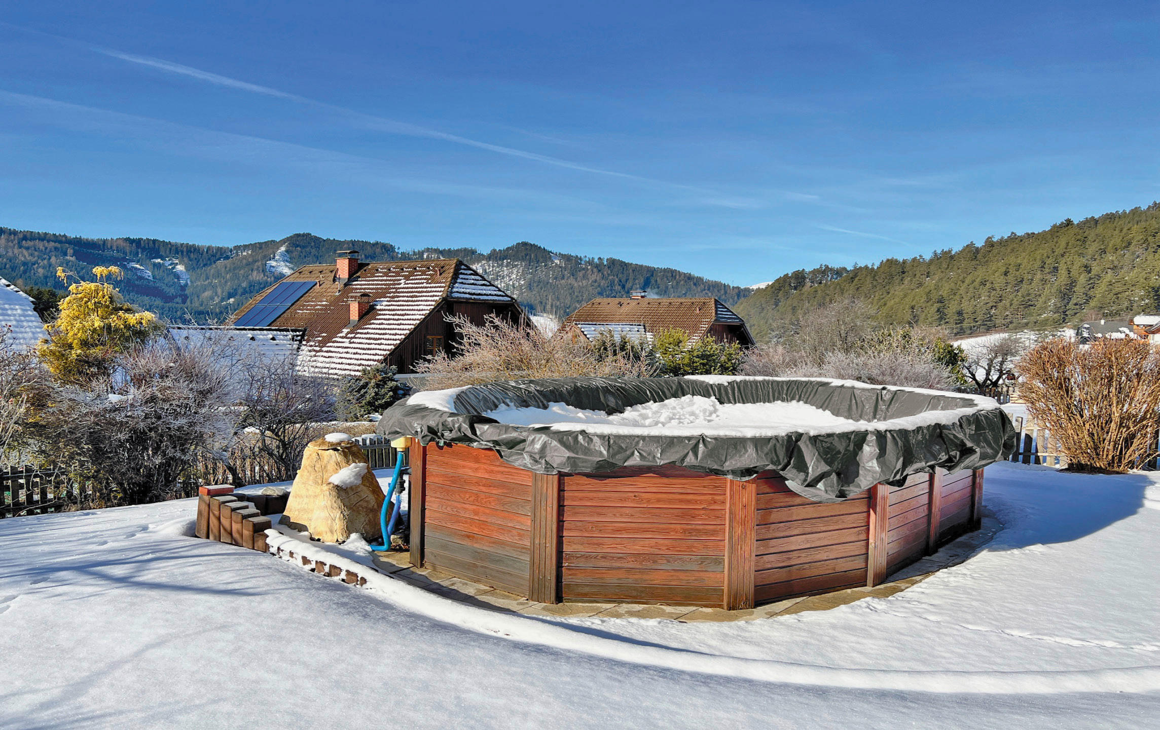 Pooldach Rund Ø 460 cm Kunststoff Grün