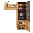 VITRINE  in furniert Wildeiche Schwarz, Eichefarben - Eichefarben/Schwarz, Natur, Glas/Holz (154/192/40cm) - Waldwelt