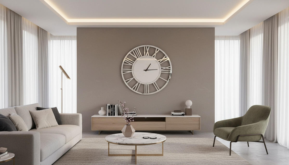 VÄGGKLOCKA  - Lifestyle, trämaterial/glas (80cm) - Xora
