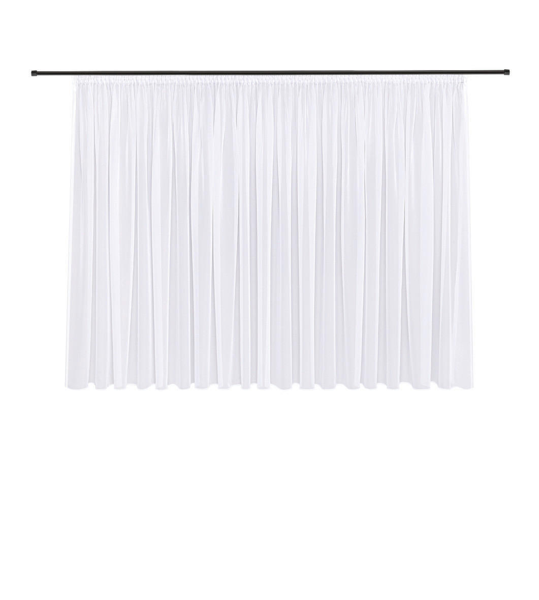 FERTIGSTORE  transparent  450/175 cm   - Weiß, Basics, Textil (450/175cm)