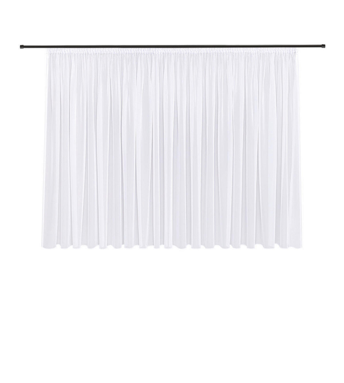 FERTIGSTORE  transparent  450/175 cm   - Weiß, Basics, Textil (450/175cm)