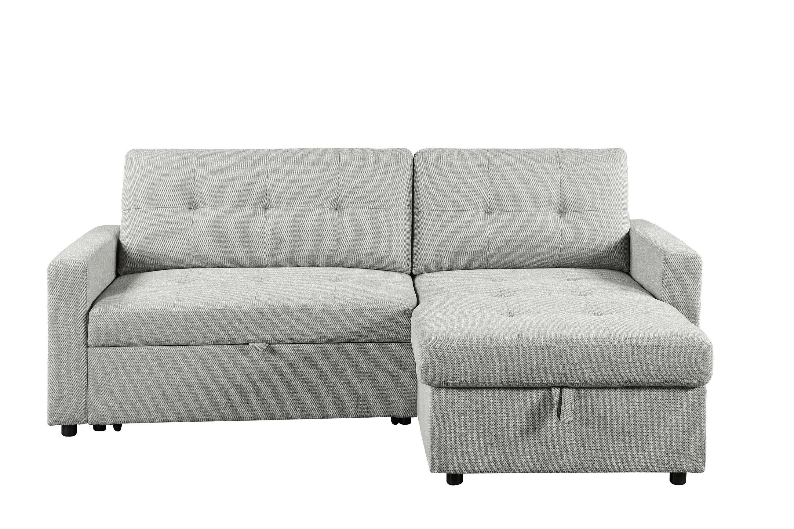 ECKSOFA LYN Hellgrau Leinenoptik  - Hellgrau/Schwarz, Design, Kunststoff/Textil (218/91/85cm) - MID.YOU