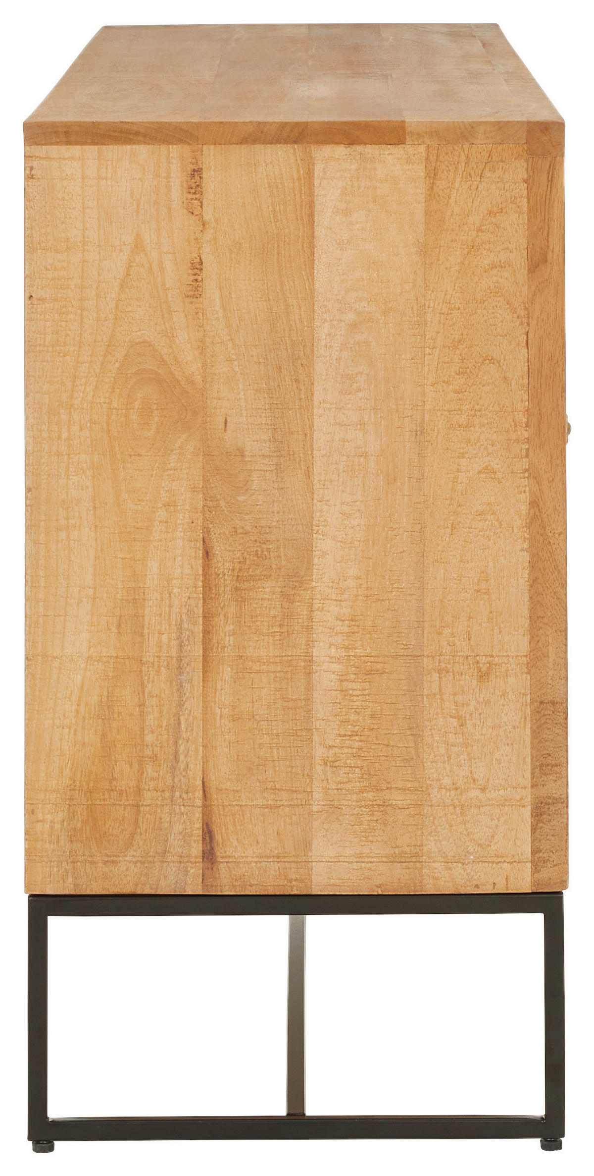 ŠIROKÁ KOMODA, mangové drevo, prírodná farba, čierna, 160/75/40 cm - čierna/zlatá, Natur, kov/drevo (160/75/40cm) - Livetastic